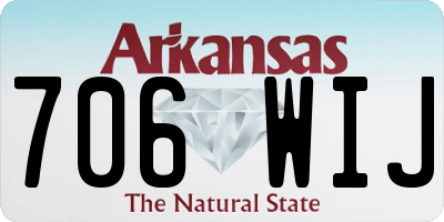 AR license plate 706WIJ