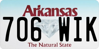 AR license plate 706WIK