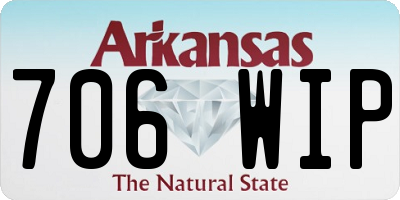 AR license plate 706WIP