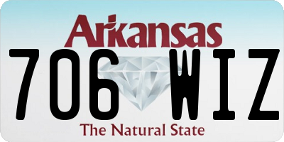 AR license plate 706WIZ