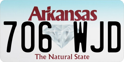 AR license plate 706WJD