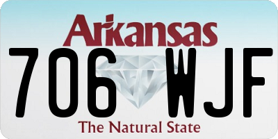 AR license plate 706WJF