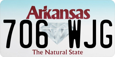 AR license plate 706WJG
