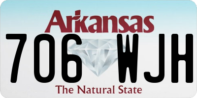 AR license plate 706WJH