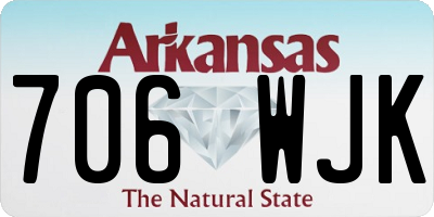 AR license plate 706WJK