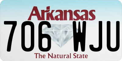 AR license plate 706WJU