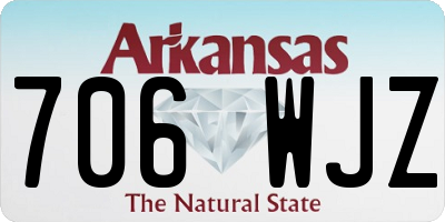 AR license plate 706WJZ