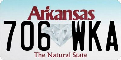 AR license plate 706WKA