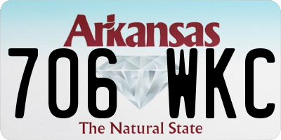 AR license plate 706WKC