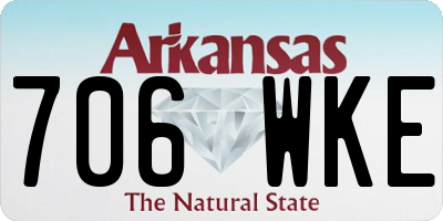 AR license plate 706WKE