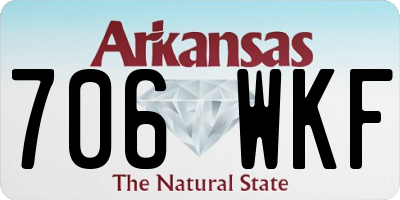 AR license plate 706WKF