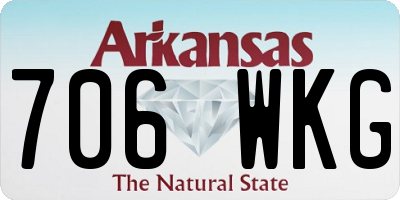 AR license plate 706WKG