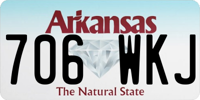 AR license plate 706WKJ
