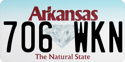 AR license plate 706WKN