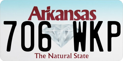 AR license plate 706WKP