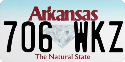 AR license plate 706WKZ