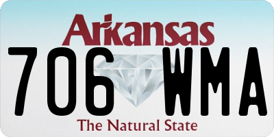 AR license plate 706WMA