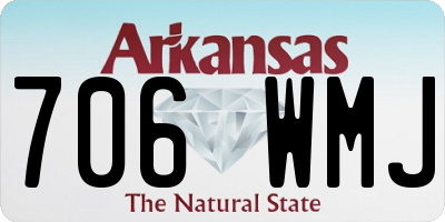 AR license plate 706WMJ
