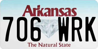 AR license plate 706WRK