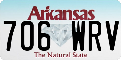 AR license plate 706WRV