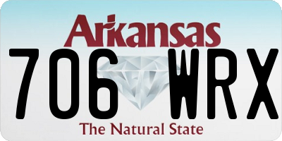 AR license plate 706WRX