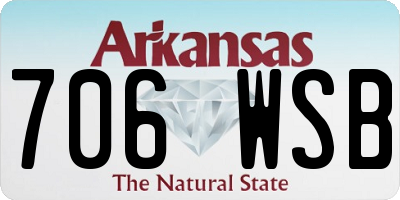 AR license plate 706WSB