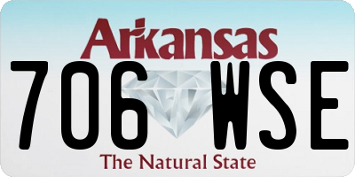AR license plate 706WSE