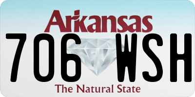 AR license plate 706WSH