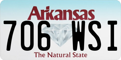 AR license plate 706WSI