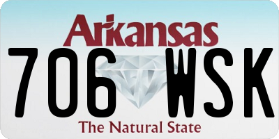 AR license plate 706WSK