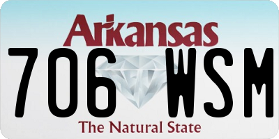 AR license plate 706WSM