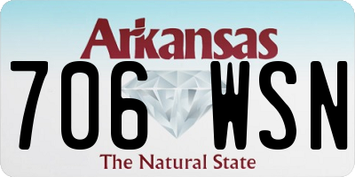 AR license plate 706WSN