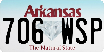 AR license plate 706WSP