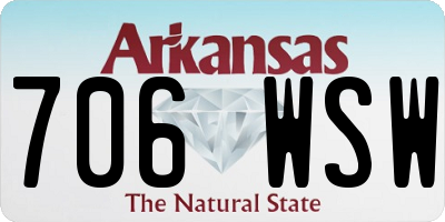 AR license plate 706WSW