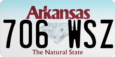 AR license plate 706WSZ