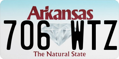 AR license plate 706WTZ