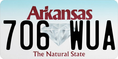 AR license plate 706WUA