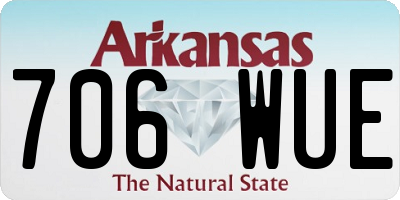AR license plate 706WUE