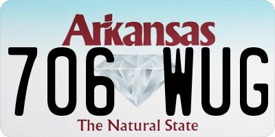 AR license plate 706WUG