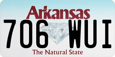 AR license plate 706WUI