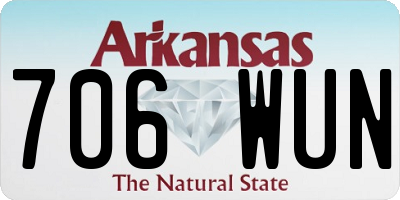 AR license plate 706WUN