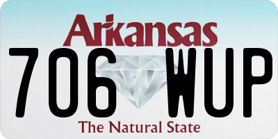 AR license plate 706WUP