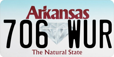 AR license plate 706WUR