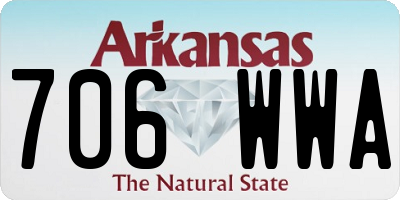AR license plate 706WWA