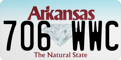 AR license plate 706WWC