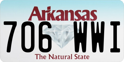 AR license plate 706WWI