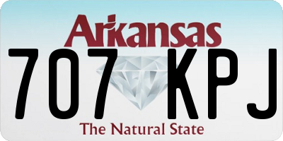 AR license plate 707KPJ