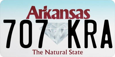 AR license plate 707KRA