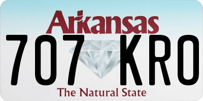 AR license plate 707KRO