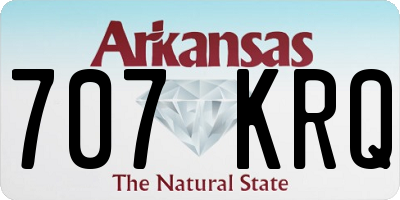 AR license plate 707KRQ